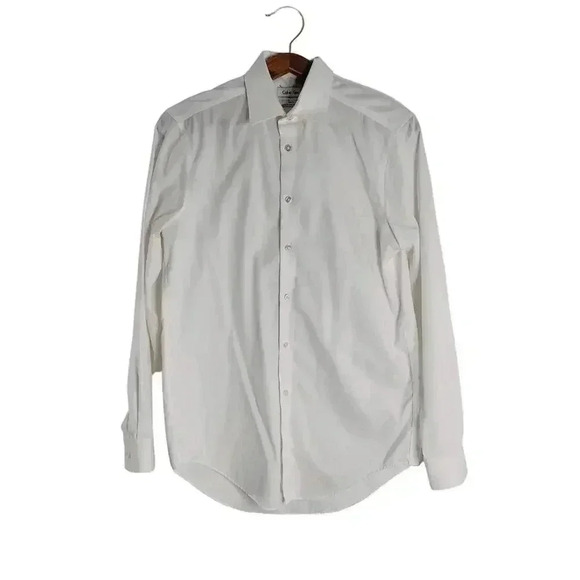 Calvin Klein Other - Calvin Klein White Button Up Long Sleeve Shirt Business Casual Office Size 15"